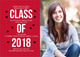 Red Graduation Cap Confetti Photo Invitations Image 4 of 5